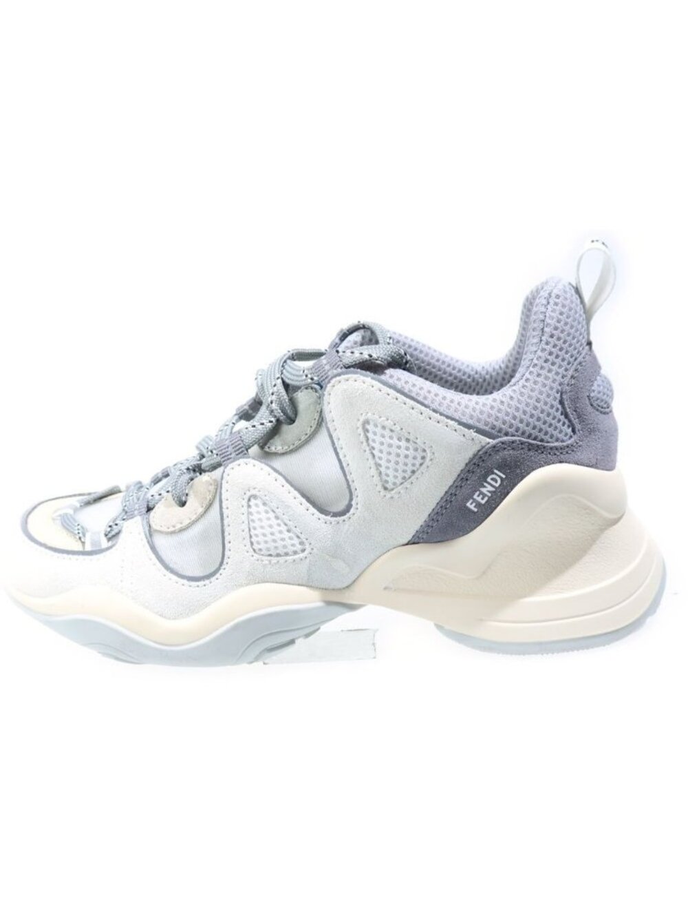 Fendi Fluid Dad Low Cut Sneakers Gray White Graywhite